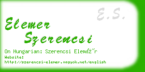 elemer szerencsi business card